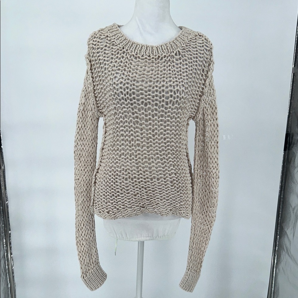 All Saints Cream Knit Sweater Size U.S. 10 UK 14 EU 42 - Picture 3 of 11